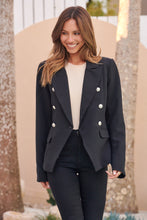 Load image into Gallery viewer, Mimosa Black Button Front Blazer