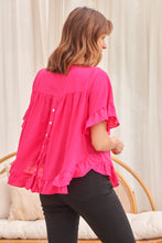 Load image into Gallery viewer, Aries Hot Pink Linen Tee