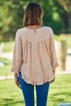 Load image into Gallery viewer, Aries Long Sleeve Pink Linen Top