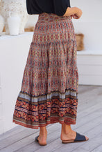 Load image into Gallery viewer, Josephine Multi Boho Print Maxi Skirt
