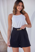 Load image into Gallery viewer, Elm Black High Waisted Chain Belt Shorts