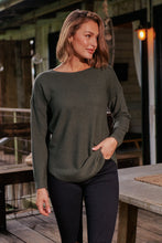 Load image into Gallery viewer, Cameron Long Sleeve Pullover Khaki Knit