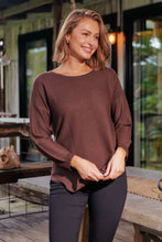 Load image into Gallery viewer, Cameron Long Sleeve Pullover Dark Brown Knit