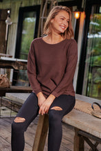 Load image into Gallery viewer, Cameron Long Sleeve Pullover Dark Brown Knit