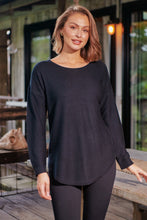 Load image into Gallery viewer, Cameron Long Sleeve Pullover Black Knit