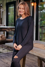 Load image into Gallery viewer, Cameron Long Sleeve Pullover Black Knit