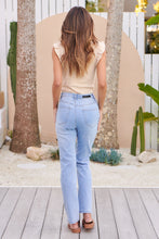 Load image into Gallery viewer, Mary Light Blue Straight Cut Stretch Denim Jeans
