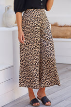 Load image into Gallery viewer, Paris Leopard Satin Culotte Pants