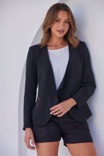 Load image into Gallery viewer, Orla Black Zip Blazer Jacket