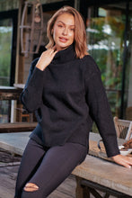 Load image into Gallery viewer, Sophie High Neck Black Knit Jumper