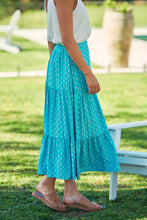 Load image into Gallery viewer, Spring Blue Floral Maxi skirt