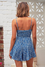 Load image into Gallery viewer, Sonny Blue Floral Tie Front Summer Playsuit