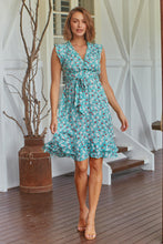 Load image into Gallery viewer, Maggie Pastel Green/Pink Floral Dress