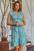 Load image into Gallery viewer, Maggie Pastel Green/Pink Floral Dress