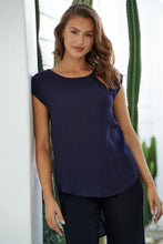 Load image into Gallery viewer, Phillipa Navy Basic tee