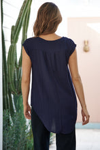 Load image into Gallery viewer, Phillipa Navy Basic tee