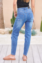 Load image into Gallery viewer, Delta Dark Washed Blue Denim Torn Knee Jeans