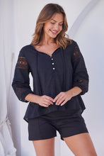 Load image into Gallery viewer, Porter Tassel Black Long Sleeve Top