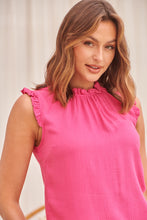 Load image into Gallery viewer, Frankie Hot Pink High Neck Sleeveless Top