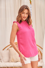 Load image into Gallery viewer, Frankie Hot Pink High Neck Sleeveless Top