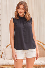 Load image into Gallery viewer, Frankie Black High neck top