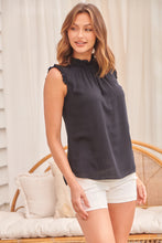 Load image into Gallery viewer, Frankie Black High neck top