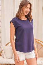 Load image into Gallery viewer, Kimmy Navy Plain Top