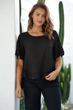 Load image into Gallery viewer, Aries Black Linen Tee