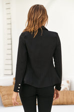 Load image into Gallery viewer, Mimosa Black Button Front Blazer