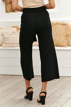 Load image into Gallery viewer, Avril Tie Front Black Culottes