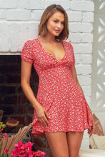 Load image into Gallery viewer, Dylan Floral Red Cap Sleeve Dress