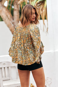 Arancia Floral Off shoulder Top