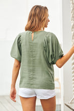 Load image into Gallery viewer, Piper Khaki Linen Batwing Top
