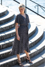 Load image into Gallery viewer, Joanna Black Spot Maxi Dress