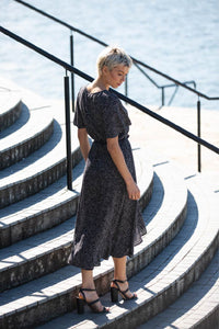 Joanna Black Spot Maxi Dress
