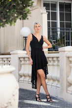 Load image into Gallery viewer, Annaliese Lace Black Evening Dress