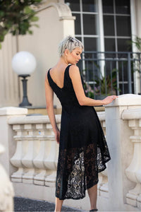 Annaliese Lace Black Evening Dress